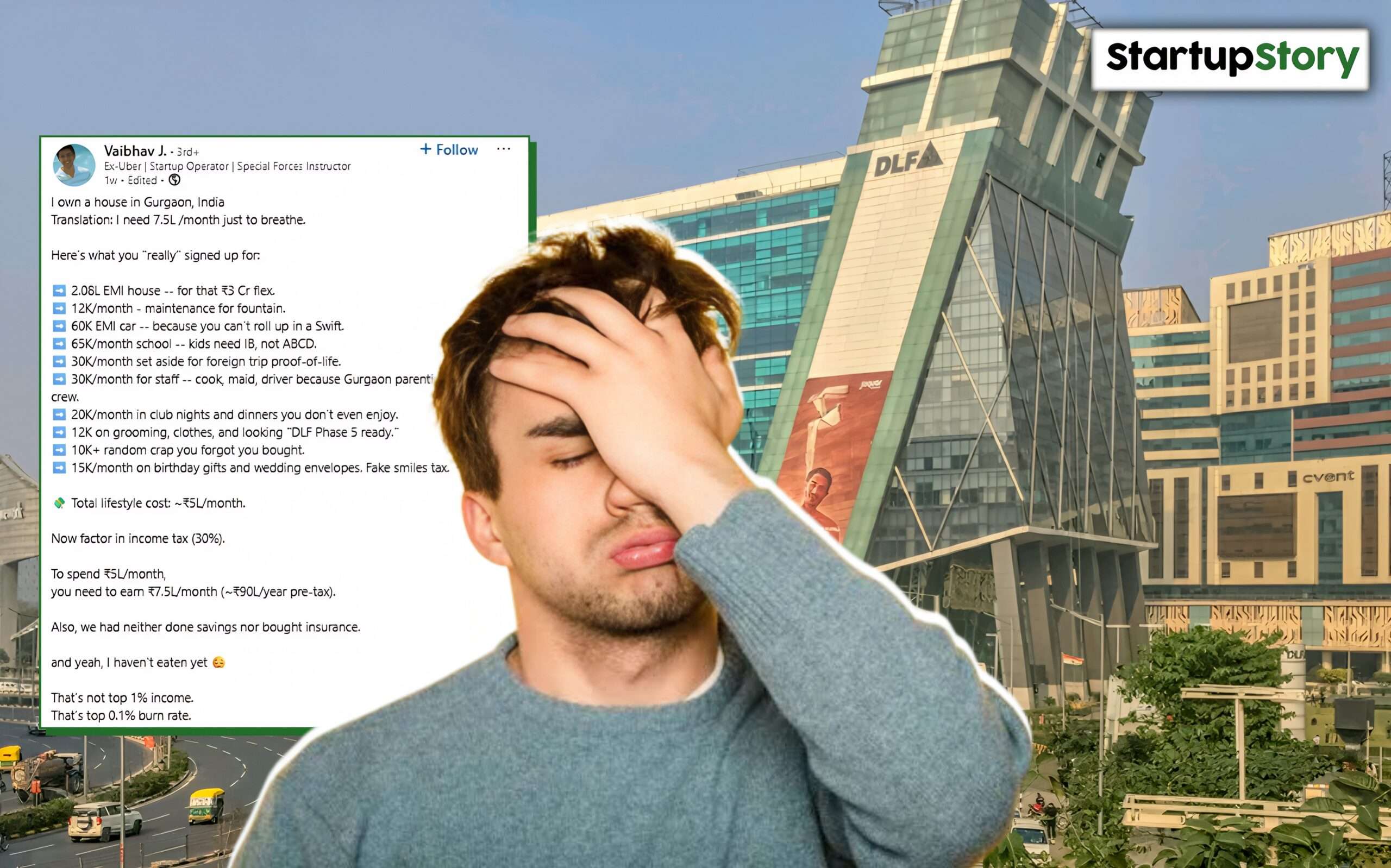 The Harsh Reality of Luxury Living in Gurgaon:   A ₹3 Crore House, and the ₹7.5 Lakh Monthly Cost to ‘Just Breathe’